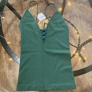 XS/S NWT Free People Intimately Evergreen Cross Fire Cami
